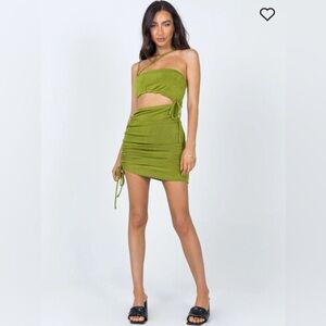 Princess Polly IMELDA MINI DRESS GREEN